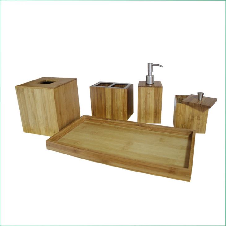 Great Quality Bamoo Bathroom Accessoreis Set For Spa