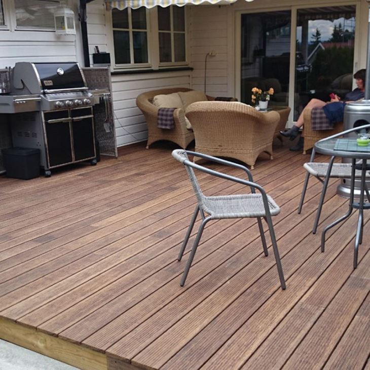 Eco-friendly Outdoor Ground Area Bamboo Material Solid Decking Panels